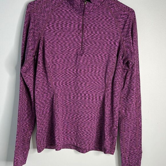 REI Woman’s Medium Purple Quarter Zip with Thumbholes - Picture 3 of 4